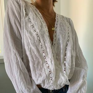 MANGO white blouse, size medium